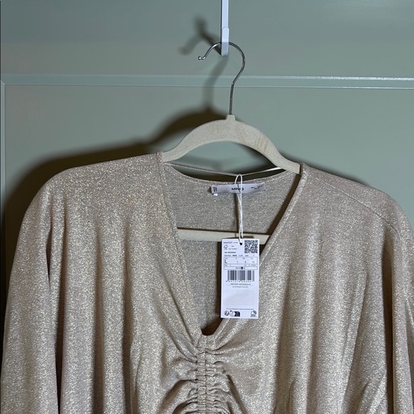 Mango Metallic Gold Caftan - Picture 3 of 7